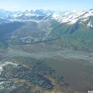 Flying over the tundra