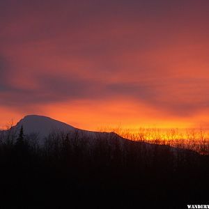 Sunset over Mount Sanford