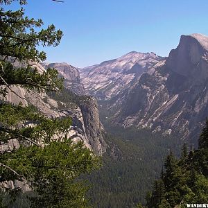 Clouds Rest and Half Dome from the Four Mile Trail