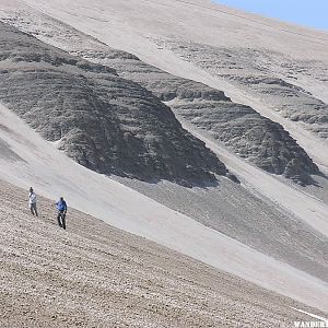 Hikers on the way to Novarupta on Baked Mountain