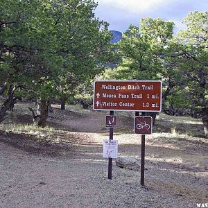 The Campground Start of Wellington Ditch Trail