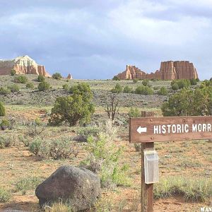 Sign in Cathedral Valley