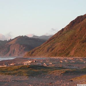 The start of the Lost Coast Trail. Mouth of the Mattloe River.