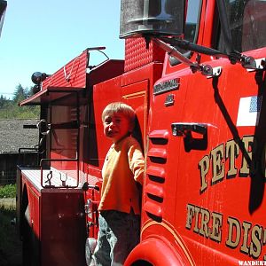 The Antique firetruck in Petrolia.