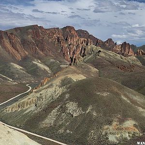 View from atop a mountain at Leslie Gulch