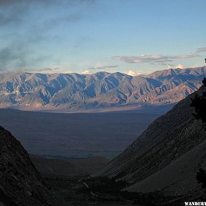 View of Owens Valley and the White Mountains from the Sierras