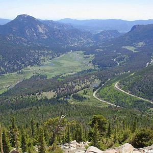 The Switchbacks down to Estes Park