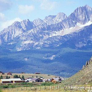 Sawtooth Mountains from Stanley, ID.