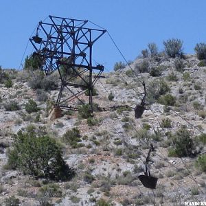 Pioche Aerial Tramway Skyline and Buckets