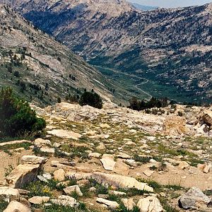 View down into Lamoille Canyon