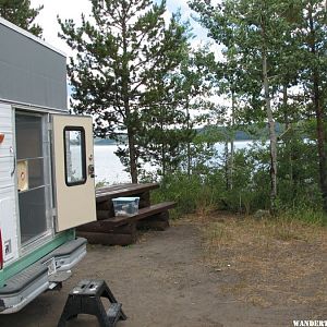 Puntzi Lake campsite on Hwy 20