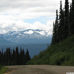 Heading down the pass