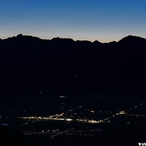 Sierras and Owens Valley in the dark