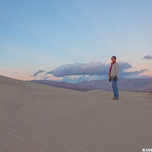 Susan radiant upon the Saline Dunes