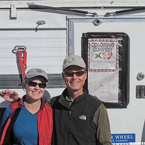 Susan and Andy with seasonal backwindow replacement