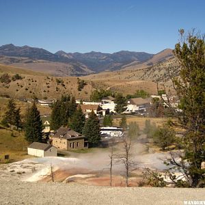 Mammoth Hot Springs area