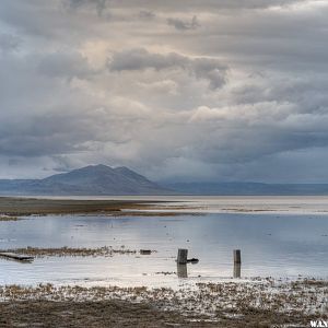 View Towards Mickey Butte/Basin Across Wet Alvord