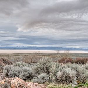 Cool clouds over the Alvord -- from Pike Creek/Steens