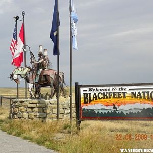 entrance Blackfoot reservation