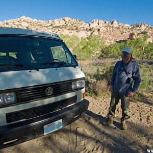 Guillermo and His Syncro in Cottonwood Wash