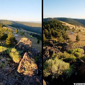 Pine Mountain North Summit View of Campsite