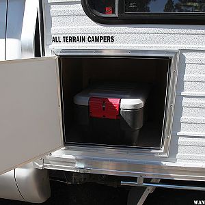 External side storage hatch