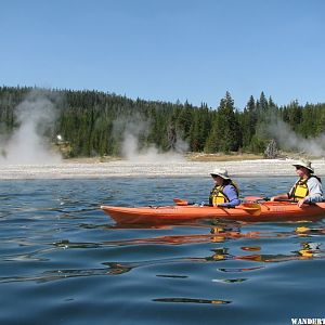 Kayaking on Yellowstone Lake