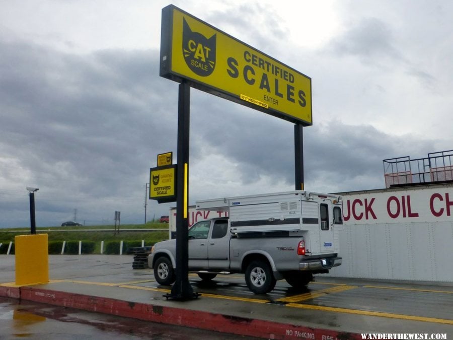 Taking the CAT Scale Truck Camper Challenge