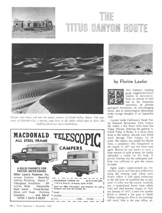 1967 MacDonald telescoping camper