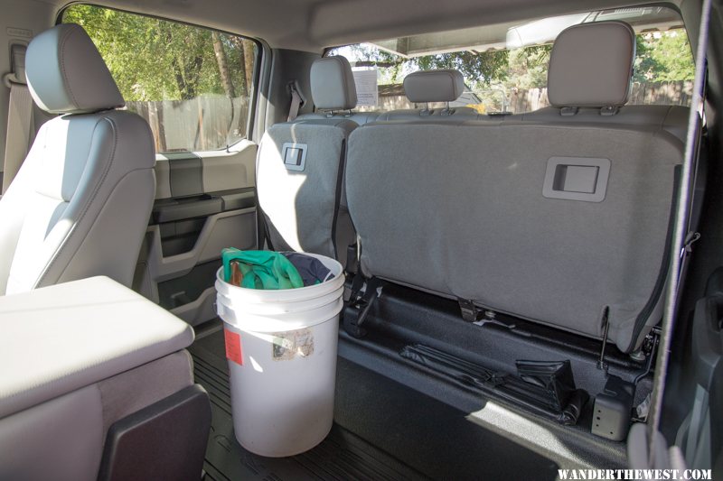 2017 Vinyl Interior facing the second row.