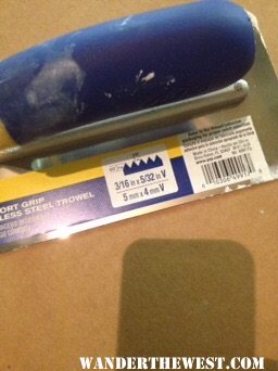 3/6" v-notch trowel