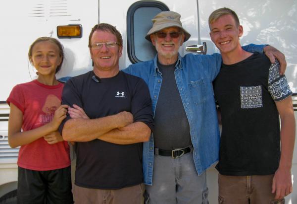 4 Generations June 09, 2015 - OneOleMan, his son Jeff, grandson Andy and great granddaughter Brooke.