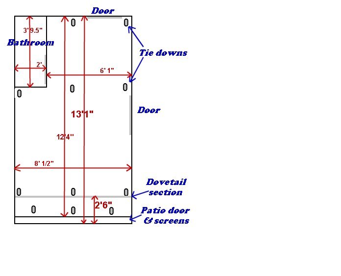 Accurate measurements of the garage floor.