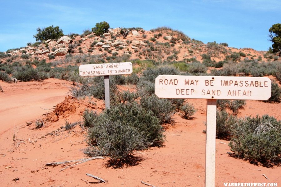 Arches Back country roads