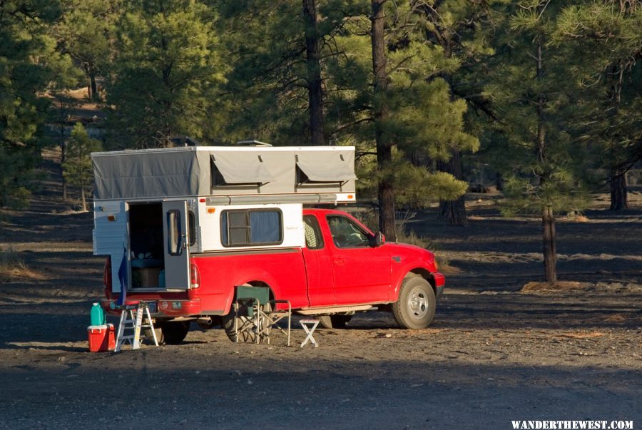 ATC Camped on FS Land near Sunset Crater, AZ