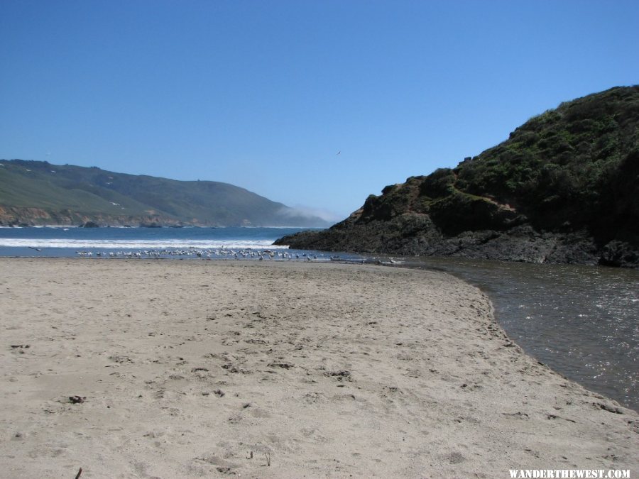 Big Sur River meets the Pacific