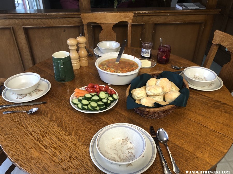 biscuits & Ham/Bean soup