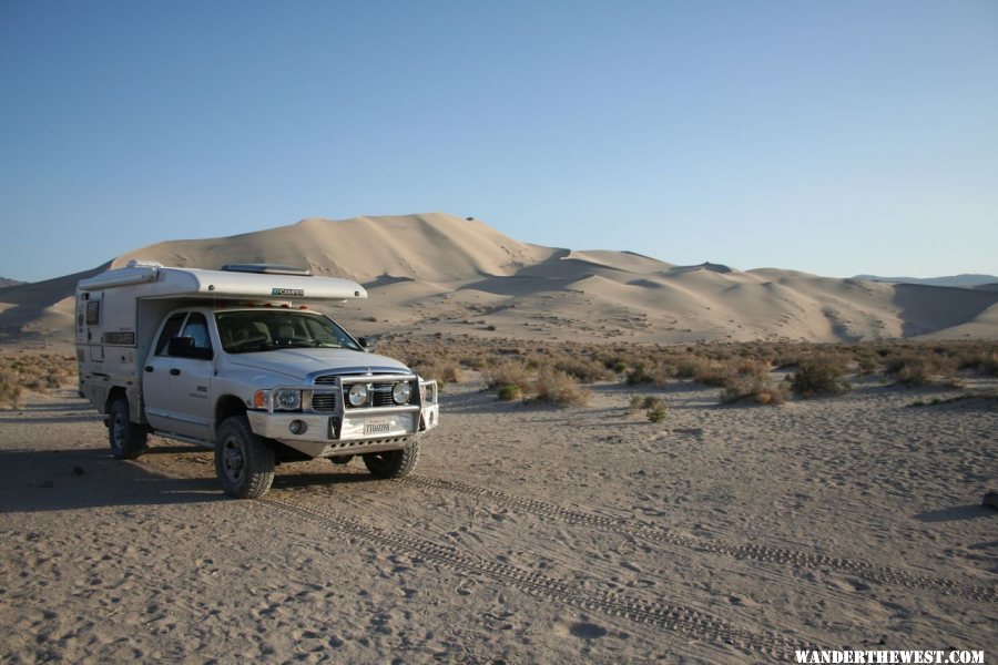 Camp spot at Eureka Dunes