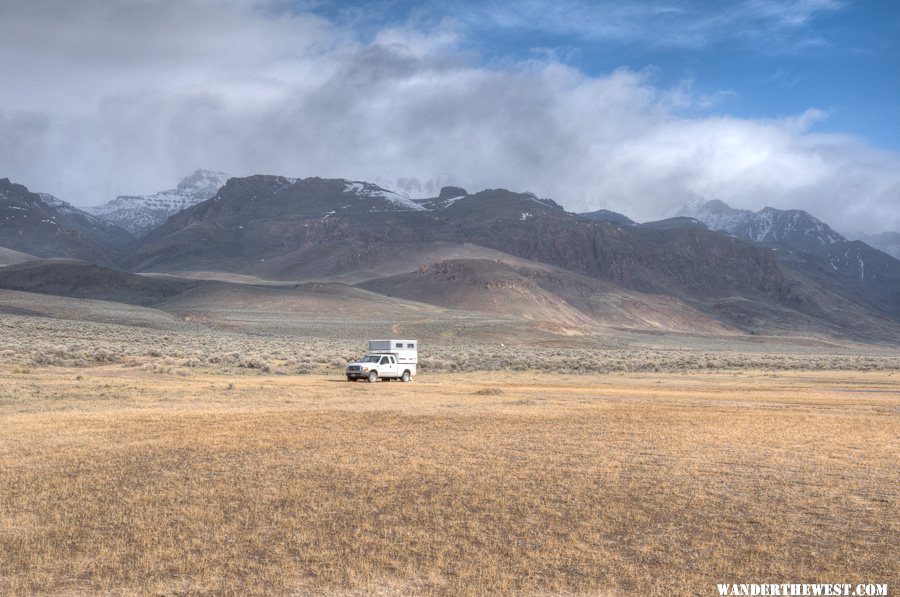 Camped in Salt Grass Western Margin of Alvord