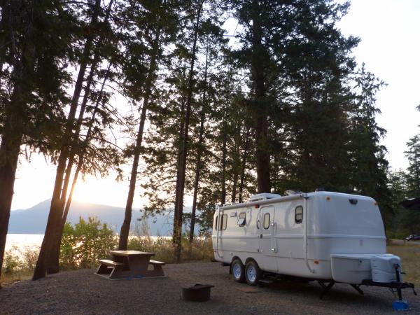 Campsite at beachside