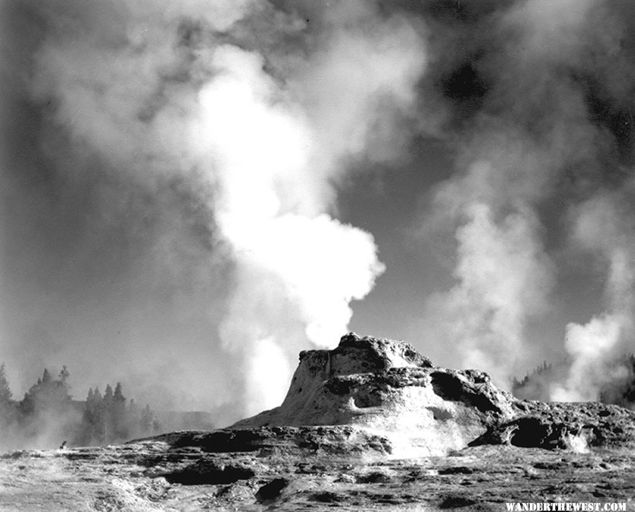 "Castle Geyser Coye, Yellowstone National Park" by Ansel Adams, ca. 1933-1942