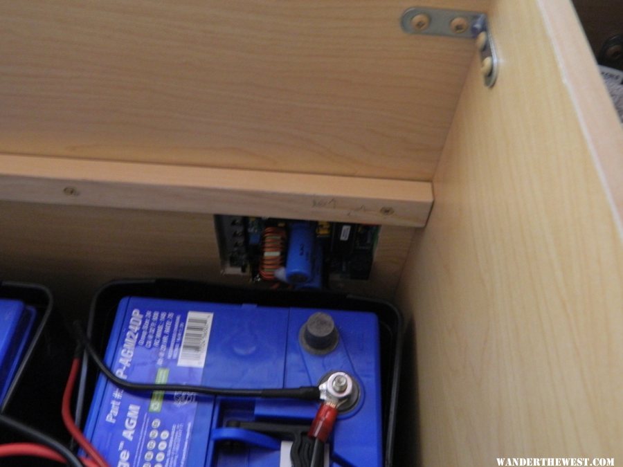 Charge controller install location in battery box.