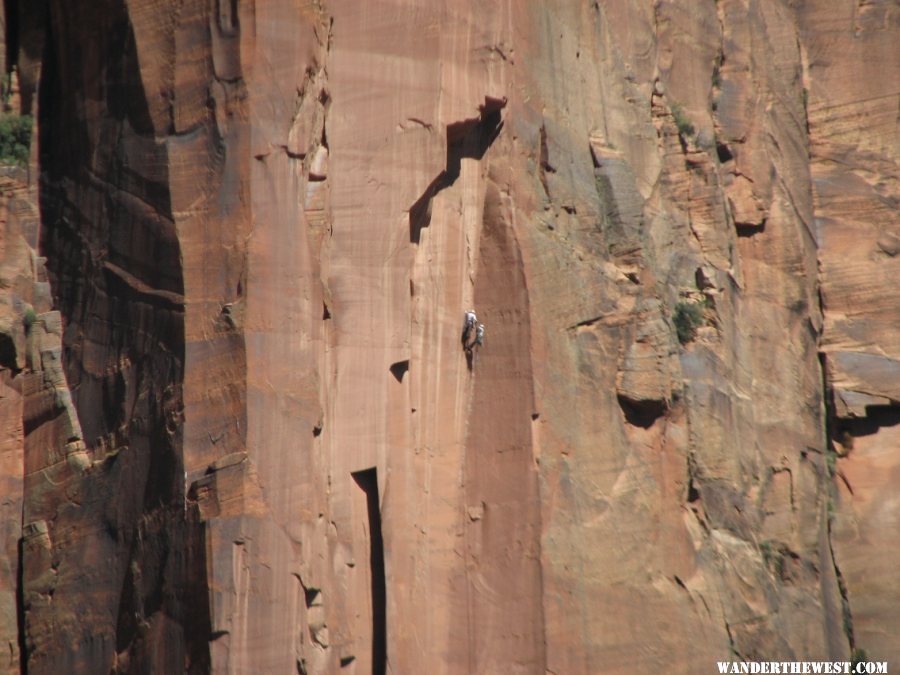 Climbers in Zion