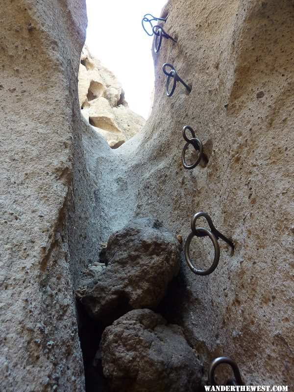 Climbing Rings in Slot Canyon