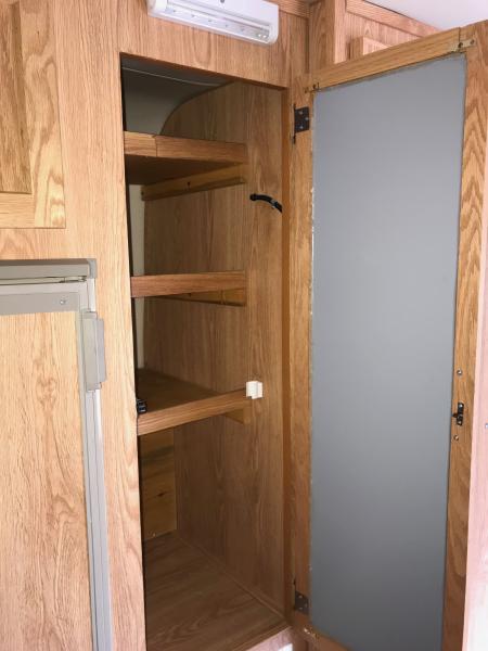 Closet with removable shelves