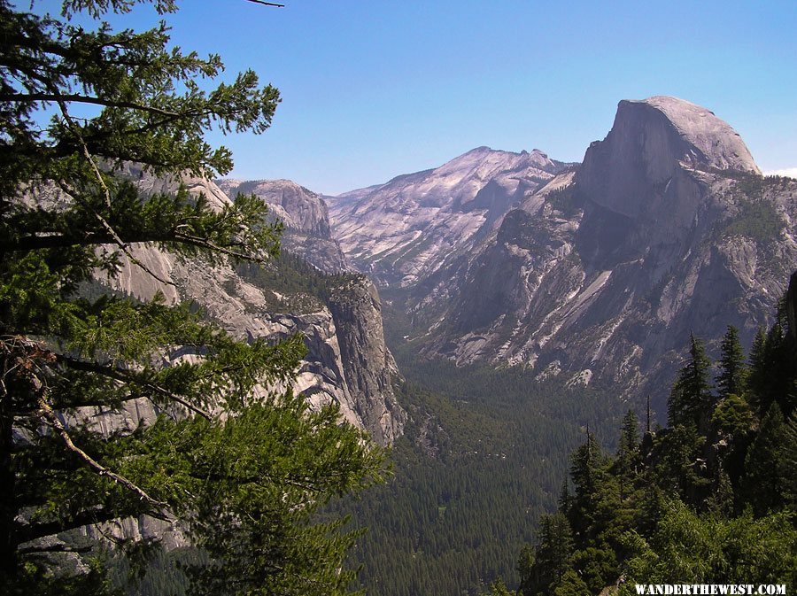 Clouds Rest and Half Dome from the Four Mile Trail