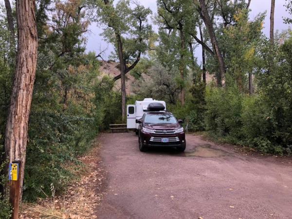 COJO CALIENTE -- after the TRAIL RIDGE ROAD- out of sequence. -- heavy heavy rain about 50 miles north of Santa Fe caused us to accidentally tap into 