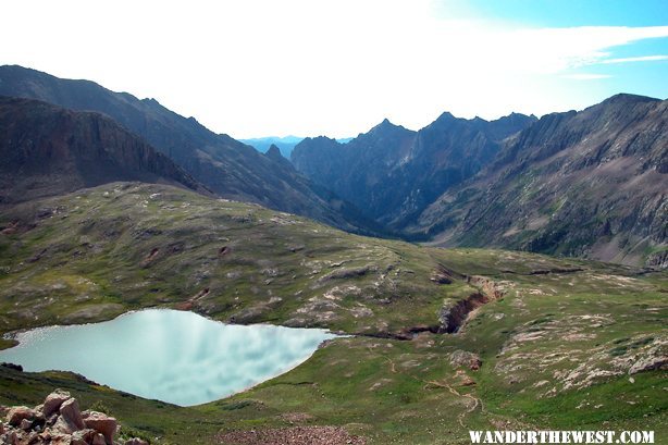 Columbine Lake from Columbine Pass