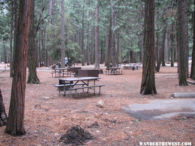 Crowded campsites.