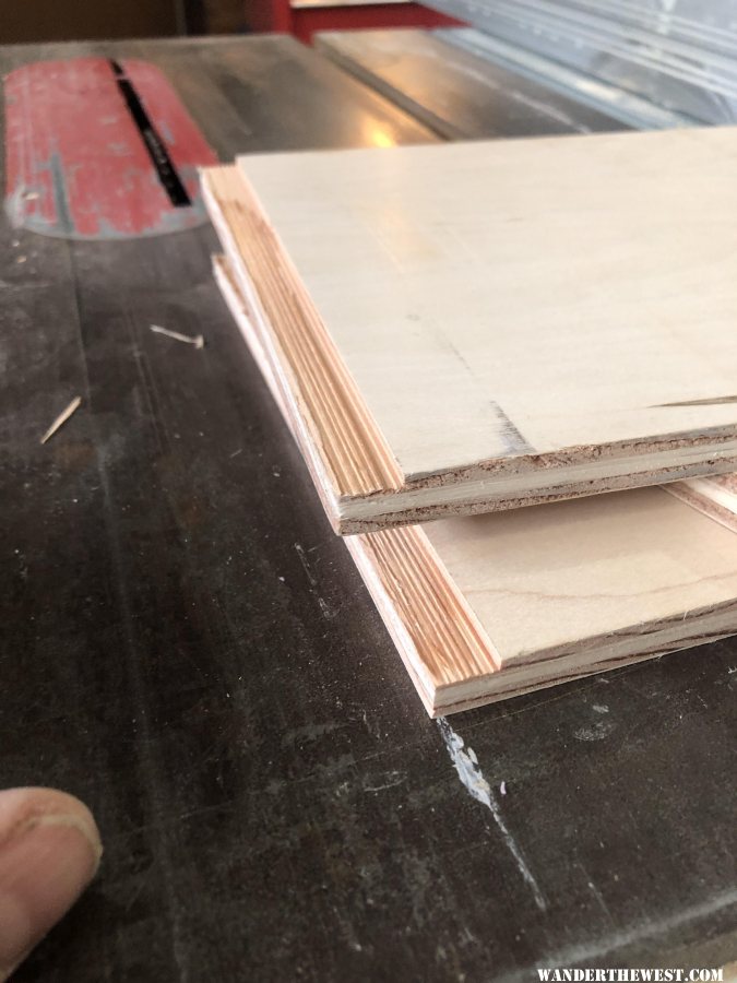 Cut to depth with table saw